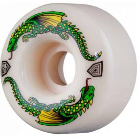 54mm 93a Powell Peralta Dragon Formula Green Dragon V4 Wheels - White