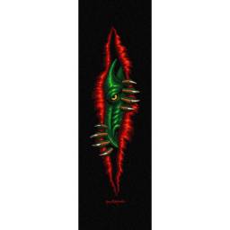 10.5x33 Powell Peralta Premium Printed Black Griptape - Dragon Peeker