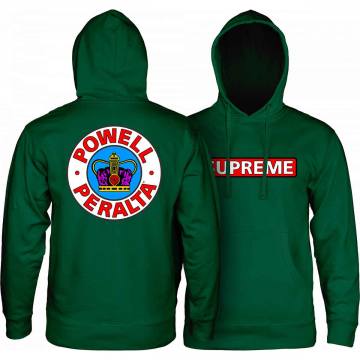 Powell Peralta Skateboards Supreme Midweight Pullover Hoodie - Forest Green