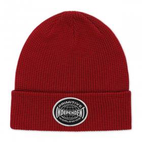 Primitive X Independent Global Waffle Beanie - Red