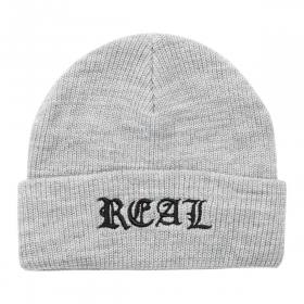Real Script Cuff Beanie - Heather Grey/Black
