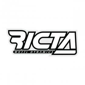Ricta Wheels Logo Outline Clear Mylar Sticker - Assorted Colors 2" x 0.79"