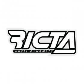 Ricta Wheels Logo Outline LG Clear Mylar Sticker - Assorted Colors 6" x 2.375"