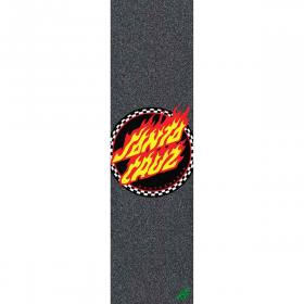 9x33 Mob Santa Cruz Check Ringed Flamed Dot Graphic Griptape - Black