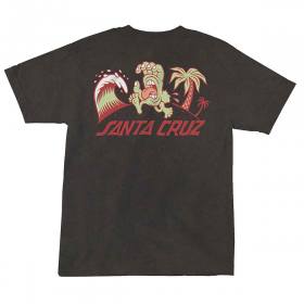 Santa Cruz Beach Bum Hand Scene T-Shirt - Pigment Black