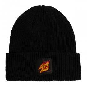 Santa Cruz Flamed Not A Dot Long Shoreman Beanie - Black