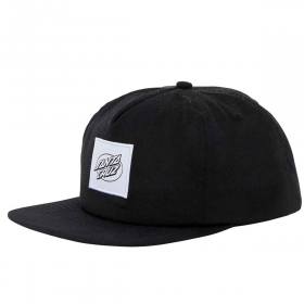 Santa Cruz Oval Dot Mono Mid-Profile Snapback Hat - Black