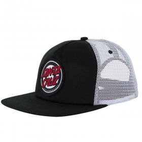 Santa Cruz Rob Roskopp Target Dot Mid-Profile Mesh Trucker Hat - Black/White