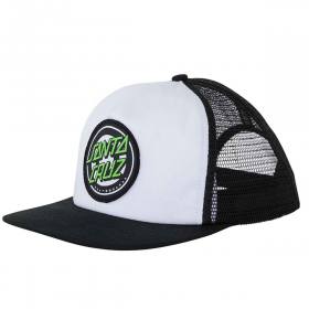 Santa Cruz Rob Roskopp Target Dot Mid-Profile Mesh Trucker Hat - White/Black