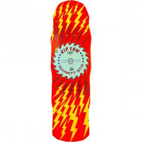 8.75x31.75 Schmitt Stix Ripsaw III Modern Deck - Red Stain/Yellow