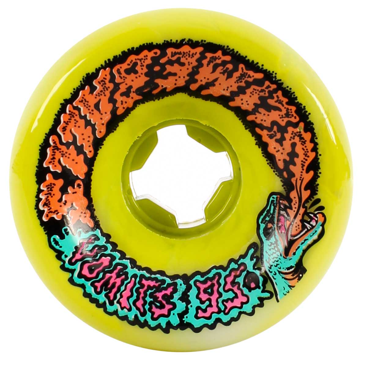 60mm 95a Slime Balls Snake Vomits Wheels - Green/White Swirl