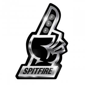 Spitfire Wheels Chrome Finger Sticker - Large 6"