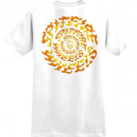 Spitfire Wheels Torched Script T-Shirt - White/Orange