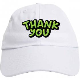 Thank You Mind Blown Snapback Hat - White