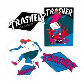 5x Skateboard/Skate Gift Sticker Pack+3 Stickers Free-INC Bones/Thrasher/PlanB 