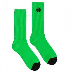 Creature Contrast Crew Socks - Green