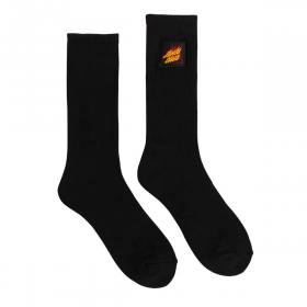 Santa Cruz Flamed Not A Dot Crew Socks - Black
