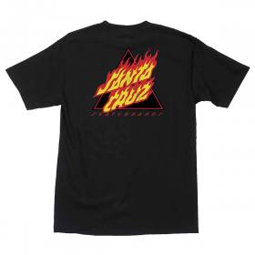 Santa Cruz Flamed Not A Dot T-Shirt - Black