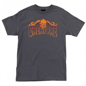 Creature Horns Outline T-Shirt - Charcoal