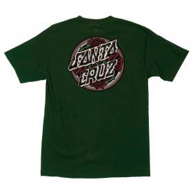 Santa Cruz Dressen Roses Dot T-Shirt - Forest Green