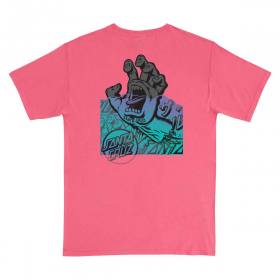 Santa Cruz Screaming Hand Divide T-Shirt - Coral Craze