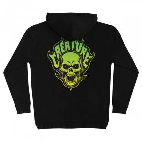 Creature Bonehead Flame Heavyweight Pullover Hoodie - Black