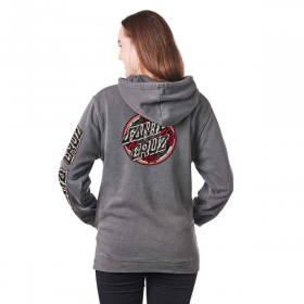 Santa Cruz Women's Dressen Roses Dot Boyfriend Midweight Pullover Hoodie - Pigment Black