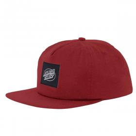 Santa Cruz Oval Dot Mono Mid-Profile Snapback Hat - Maroon