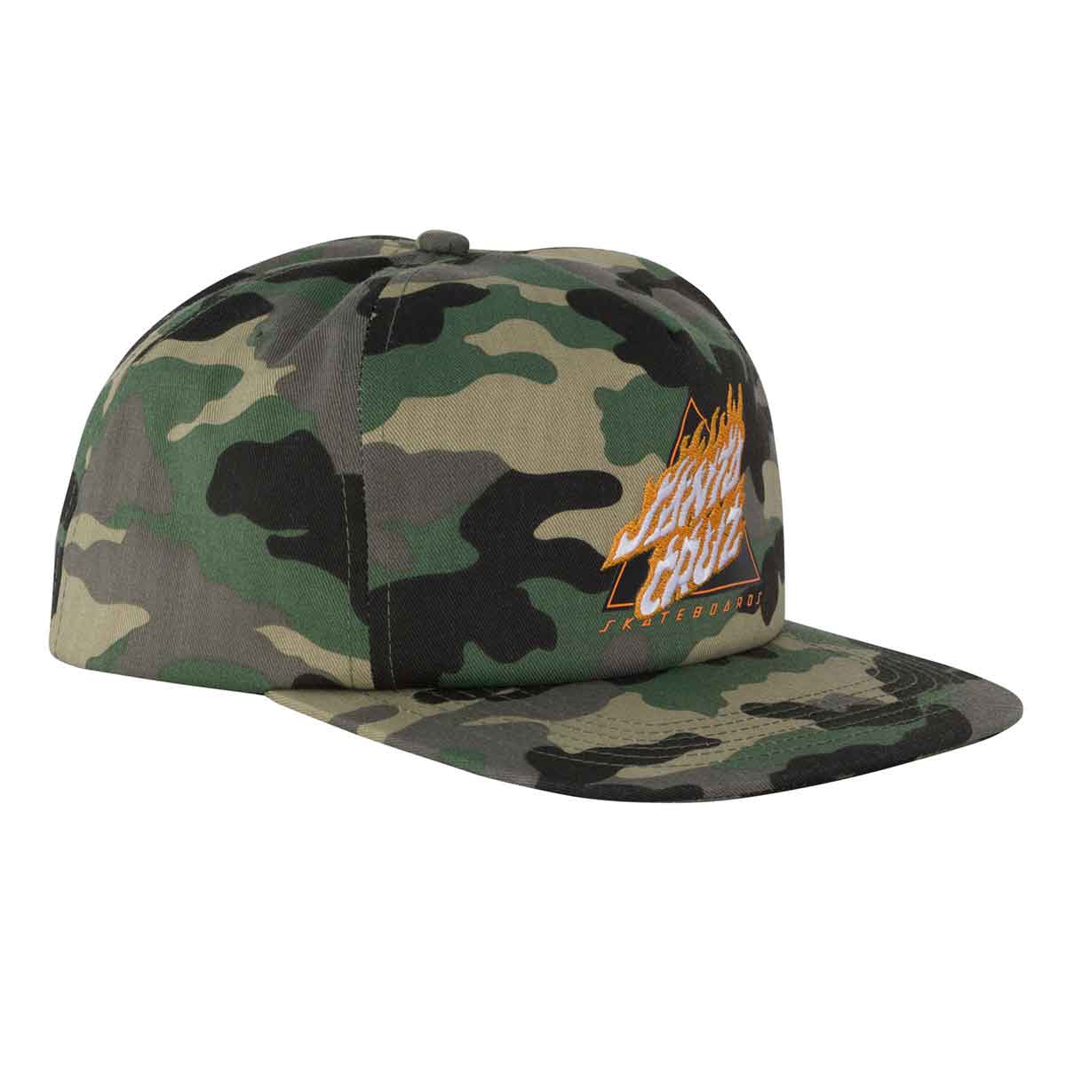 Santa Cruz Skateboards Flamed Not A Dot Mid Profile Snapback Hat