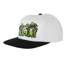 Creature Feedback Mid-Profile Snapback Hat - Off White/Black