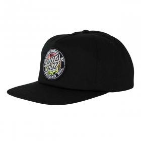 Santa Cruz Acidic MFG Dot Mid-Profile Snapback Hat - Black