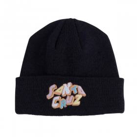 Santa Cruz Color Scattered Strip Long Shoreman Beanie - Black