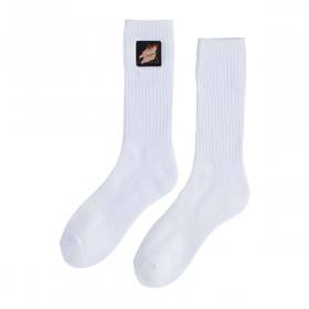 Santa Cruz Flamed Not A Dot Crew Socks - White