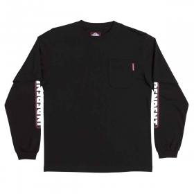 Independent Trucks Bar Logo 2Fer Long Sleeve Pocket T-Shirt - Black/Black