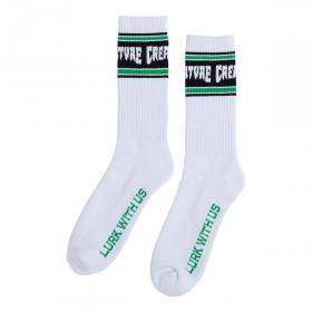 Creature Lurk With Us Crew Socks - White