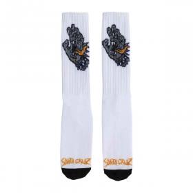 Santa Cruz Meek OG Slasher Hand Crew Socks - White