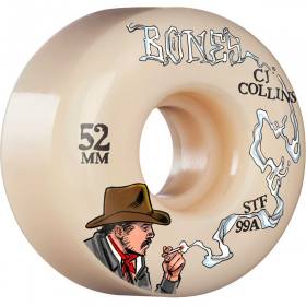 52mm 99a Bones STF V2 Locks CJ Collins Cowboy Up Wheels - White