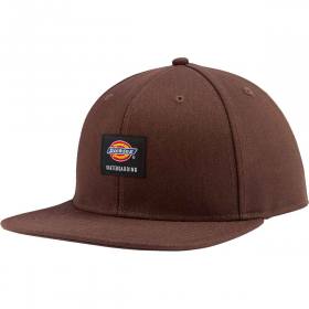 Dickies Skate Flat Bill Snapback Hat - Chocolate Brown