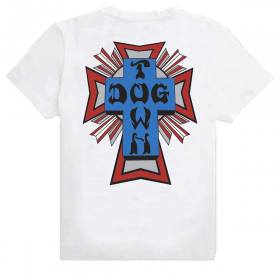Dogtown Cross Logo Color T-Shirt - White/Red/Blue/Grey
