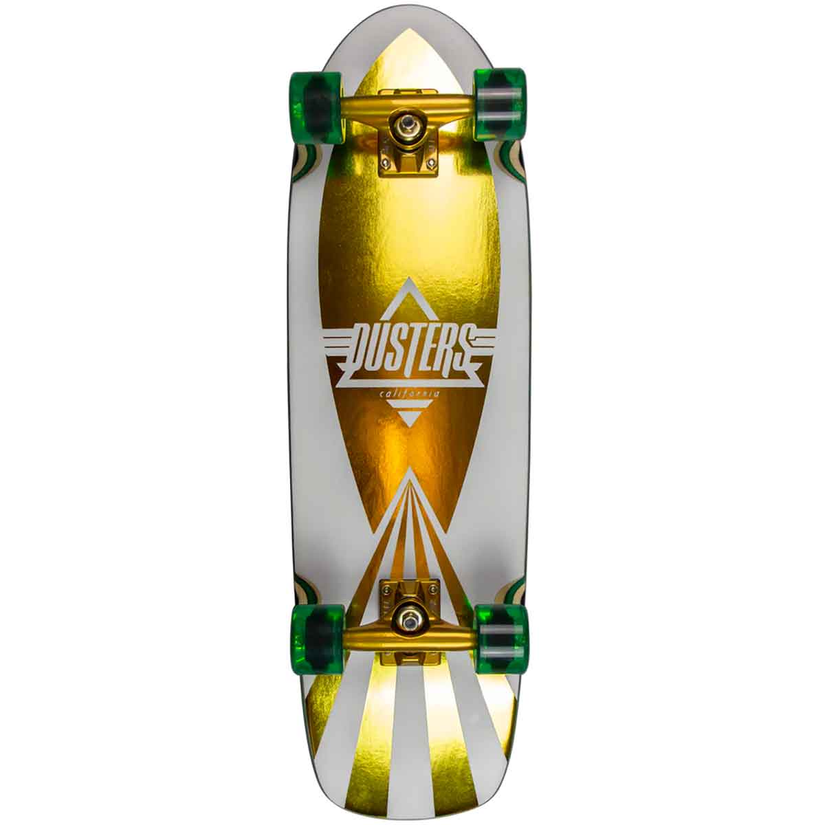 Dusters California Cazh UV Cruiser Complete Skateboard - Green/Gold  8.75x29.5