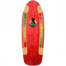 10.25x30.25 G&S PineDesign 2 Routed Rails Re-Issue Deck - Red Pre-Gripped