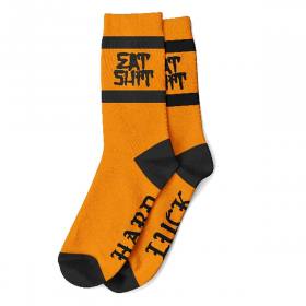 Hard Luck MFG Eat Shit Crew Socks - Orange/Black