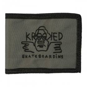 Krooked Arketype Raw Bifold Wallet - Charcoal/Black