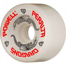 64mm 93a Powell Peralta Dragon Formula Skateboard Wheels - White