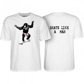 Powell Peralta Skate Chimp T-Shirt - White
