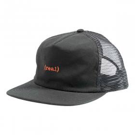Real Lower Mesh Trucker Hat - Black/Red