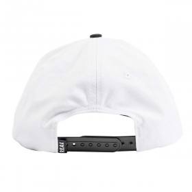 Real Oval Snapback Hat - White/Black/Red