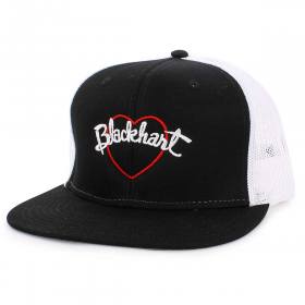 Scum Skates Blackhart Mesh Trucker Hat - Black/White