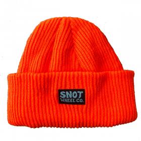 Snot Wheels Label Cuff Beanie - Orange