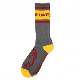 Spitfire Wheels Classic 87 Bighead Crew Socks - Charcoal/Gold/Red